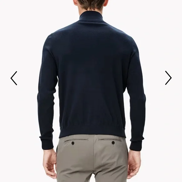 Theory Tech Zip Cardigan Sweater Two Way Full Zip Navy Men’s Size Small